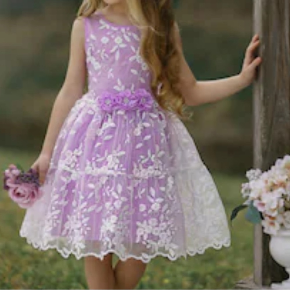 Lace Purple Toddler Dress
